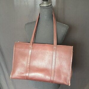 Sophisticated Brown Leather Laptop Bag by CLAVA made in Columbia